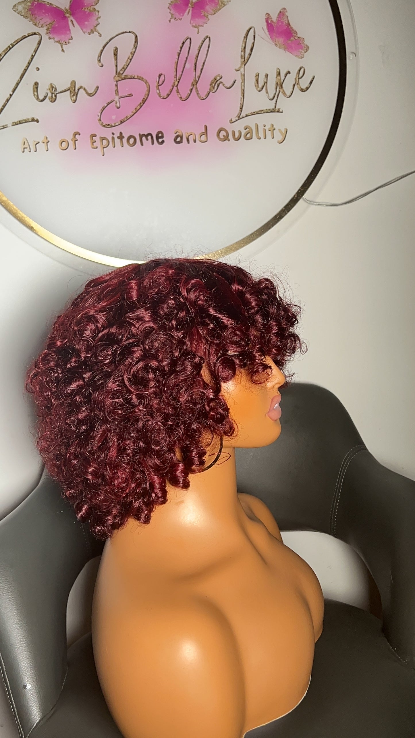 Jess unit: Curly Hair: Wigs With Bang: Rose curly: Black Wig: Glueless Wig: wigs with Bangs.