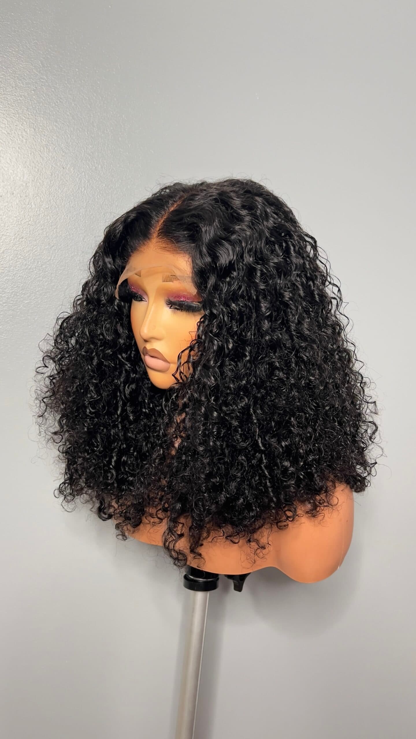 Kim Unit: Kinky curly wig 5*5 Swiss Lace’ 16 inches