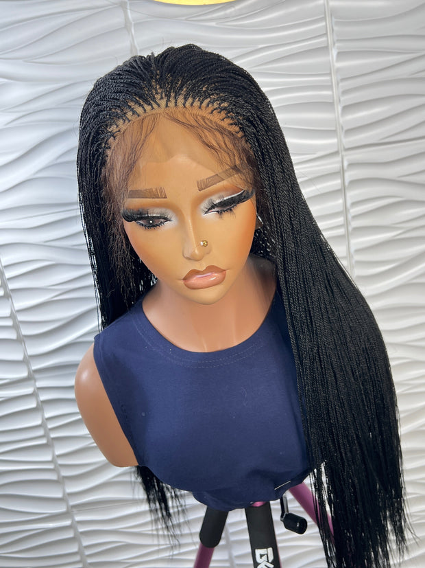 Terry Unit: Ready to ship Micro Twist Wig: Braided Lace front Wig :Full lace braided wig: Micro Million braid: Nano twist: Wigs For Black Women. ZionBellaLuxe