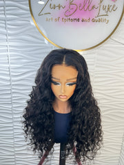 Sasha Unit: Deep waves Virgin Human Hair Wig:5x5 HD Lace Front: Loose Waves: 24 Inch Glueless Wig For Natural Hairline: Pre-plucked Curly Wig. ZionBellaLuxe