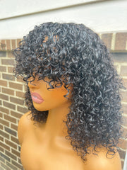 June Unit: Wigs With Bangs: Luxury Wigs: Human Hair Wig: Black Wig: Short Wigs: Glueless Wig: Fringe Wig. ZionBellaLuxe