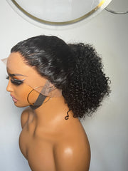 Jenny Unit: Curly Hair: Human Hair Wig: Black Wig: Full Lace Wig: 360 Lace Wig: Lace Front Wig: Transparent Lace Wig. ZionBellaLuxe
