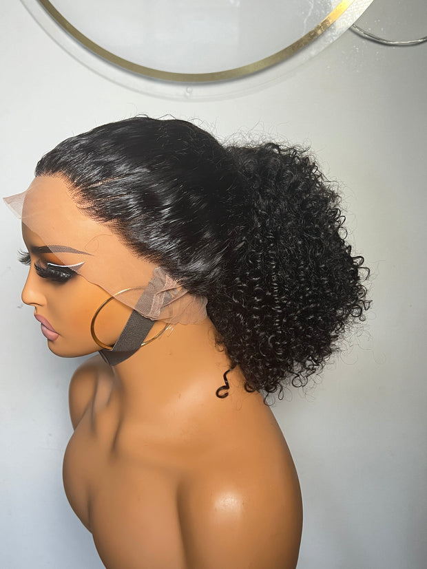 Jenny Unit: Curly Hair: Human Hair Wig: Black Wig: Full Lace Wig: 360 Lace Wig: Lace Front Wig: Transparent Lace Wig. ZionBellaLuxe