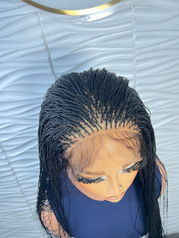 Terry Unit: Ready to ship Micro Twist Wig: Braided Lace front Wig :Full lace braided wig: Micro Million braid: Nano twist: Wigs For Black Women. ZionBellaLuxe