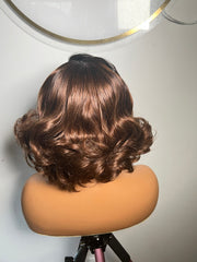 Violet Unit: Human Hair wig: Layered Wig: Short wigs: Human Ombre Hair: Brown wig: Lace front Wig. ZionBellaLuxe