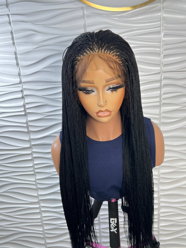 Terry Unit: Ready to ship Micro Twist Wig: Braided Lace front Wig :Full lace braided wig: Micro Million braid: Nano twist: Wigs For Black Women. ZionBellaLuxe