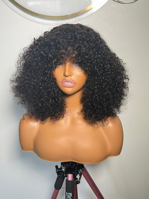 June Unit: Wigs With Bangs: Luxury Wigs: Human Hair Wig: Black Wig: Short Wigs: Glueless Wig: Fringe Wig. ZionBellaLuxe