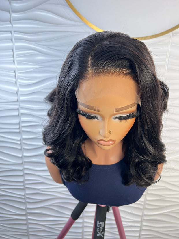 Celine Unit: 5*5 HD Lace Bounce curls: Human Hair Wig: Luxury Black wig. ZionBellaLuxe