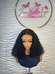 Nova Unit: HD Lace Honey Blonde Curly Hair:16 Inch Voluminous 5x5 Lace Front Human Hair Wig. ZionBellaLuxe